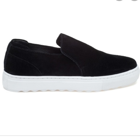 J Slides Black Suede Perrie Slip-On Sneakers - Picture 2 of 11